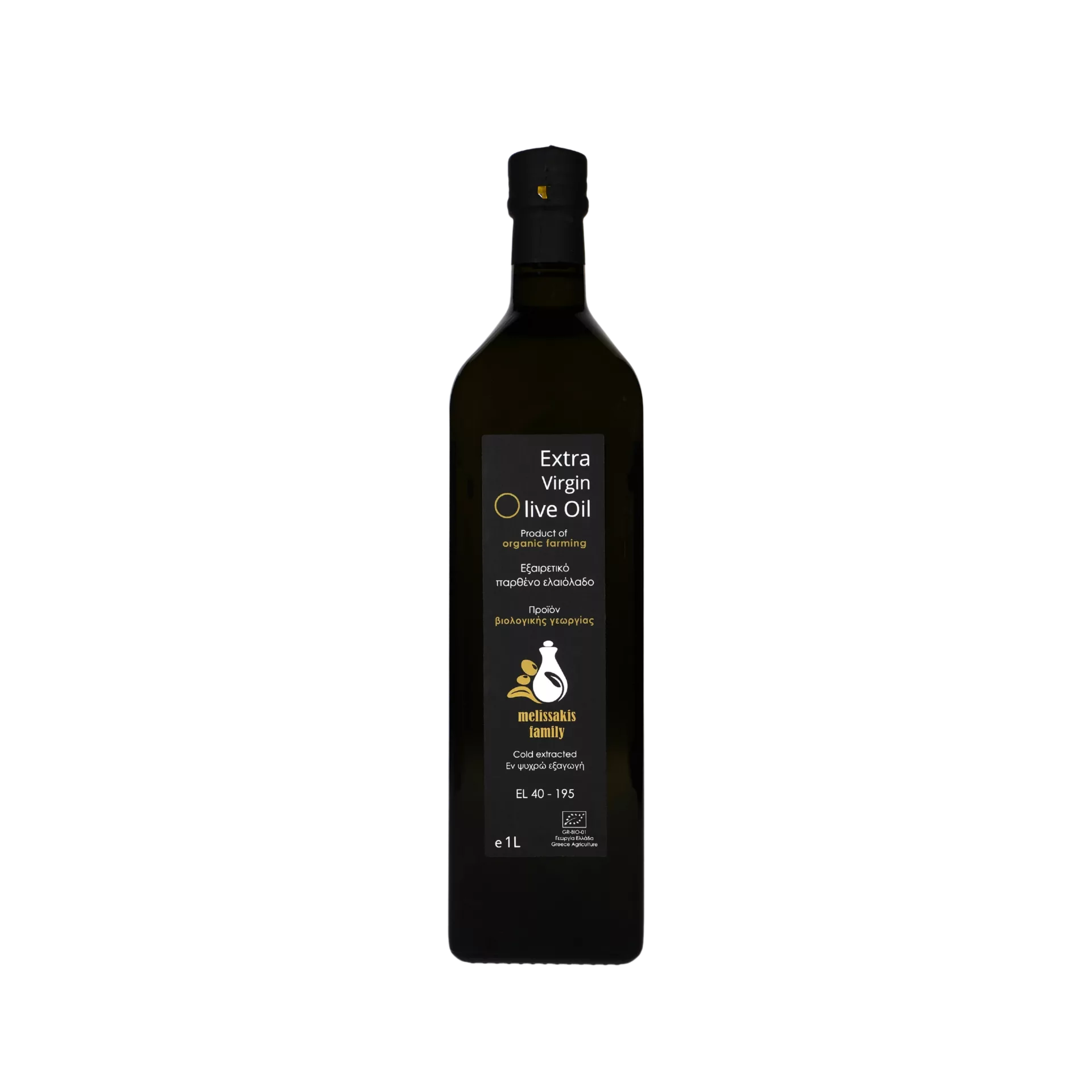 Butelka oliwy z oliwek BIO extra virgin Melissakis 1 l